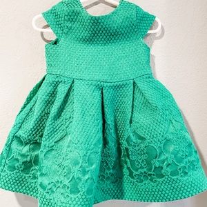 Janie & Jack emerald green dress 6-12 mo
